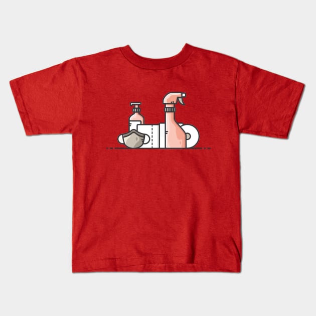 wear mask and wash your hands Kids T-Shirt by Bravetee